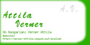 attila verner business card